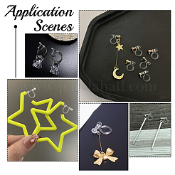 Plastic Clip-on Earring Findings&nbsp;STAS-UN0001-21