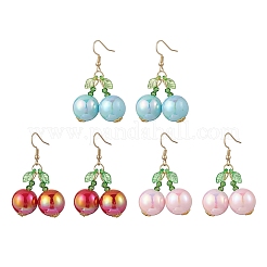 Acrylic Glass Cherry Dangle Earrings&nbsp;EJEW-MZ00510