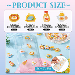 40Pcs 4 Styles Afternoon Tea Theme Opaque Resin Cabochonss&nbsp;RESI-TA0004-92
