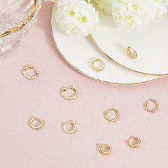 5 Piars 5 Style Brass Micro Pave Clear Cubic Zirconia Hoop Earrings&nbsp;EJEW-BBC0001-99