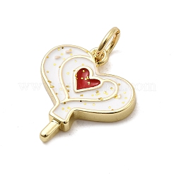 Brass Enamel Pendants&nbsp;KK-P338-32G-01