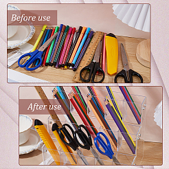 3-Tier Plastic Pen & Pencil Display Riser Holder&nbsp;ODIS-WH0086-194