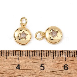 SHEGRACE Brass Clear Cubic Zirconia Charms&nbsp;XGRQ3P594-593G