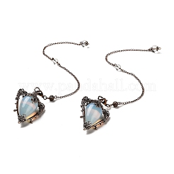 Mixed Gemstone Triangle Dowsing Pendulum Pendants&nbsp;G-G022-01R
