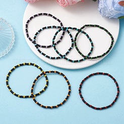 7Pcs Glass Seed Beads Stretch Bracelets for Women Men&nbsp;BJEW-MZ00273