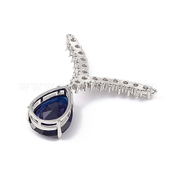 Rack Plating Brass Micro Pave Cubic Zirconia 2-Loop Pendants&nbsp;KK-C019-02P