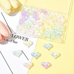 40Pcs UV Plating Rainbow Iridescent Acrylic Beads&nbsp;OACR-FS0002-25