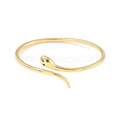 Green Cubic Zirconia Snake Wrap Cuff Bangle&nbsp;BJEW-I298-15G