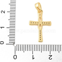 Brass Micro Pave Cubic Zirconia Pendants&nbsp;KK-U056-51G