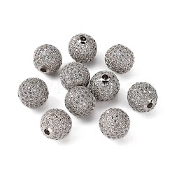 Brass Cubic Zirconia Beads&nbsp;ZIRC-F001-15P