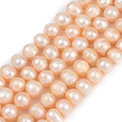 Natural Cultured Freshwater Pearl Beads Strands&nbsp;PEAR-I007-07Z-04B