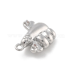 Brass Micro Pave Cubic Zirconia Pendants&nbsp;KK-D283-20P