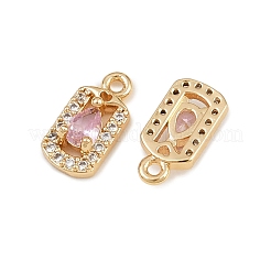 Brass Micro Pave Cubic Zirconia Pendants&nbsp;KK-K407-33G-07