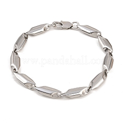 304 Stainless Steel Rhombus Link Chain Bracelets for Men Women&nbsp;BJEW-G766-03P-02