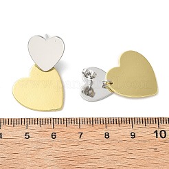 Brass Dangle Stud Earrings&nbsp;EJEW-S262-02GP