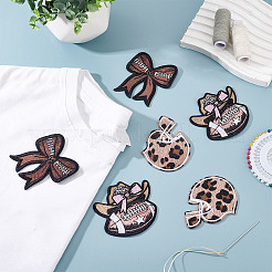 6Pcs 3 Styles Polyester Embroidery Sew on Appliques&nbsp;PATC-FG0002-63