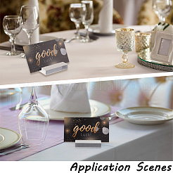 12Pcs 2 Styles Rectangle Acrylic Name Card Holder&nbsp;AJEW-GF0015-03