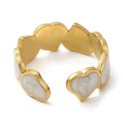 304 Stainless Steel Enamel Open Cuff Rings&nbsp;RJEW-Q780-08G