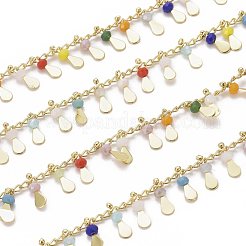 3.28 Feet Handmade Glass Beaded Chains&nbsp;X-CHC-E020-01G