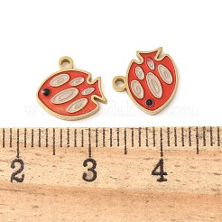 304 Stainless Steel Enamel Charms&nbsp;STAS-L022-166G-02