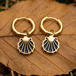 304 Stainless Steel Enamel Hoop Dangle Earrings for Women&nbsp;WGDB318-01
