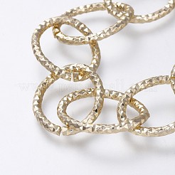 Aluminum Textured Cable Chain Bracelets & Necklaces Jewelry Sets&nbsp;SJEW-JS01094-03