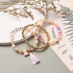 Multi-layered Stretch Beaded Bracelets Sets&nbsp;BJEW-JB05756-02