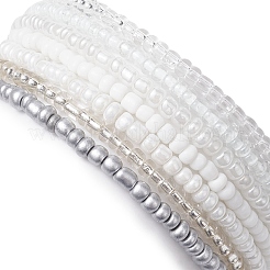 7Pcs 7 Styles Galss Stretch Bracelets&nbsp;BJEW-JB10384