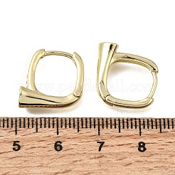 Brass Micro Pave Clear Cubic Zirconia Huggie Hoop Earrings&nbsp;EJEW-G473-08G