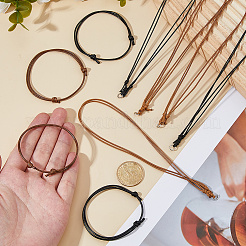 24Pcs 4 Styles Adjustable Waxed Polyester Cord Bracelet & Necklace Making Findings Kits&nbsp;MAK-DC0001-01