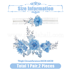 Flower Polyester Garter Leg Ring&nbsp;AJEW-WH0471-09A