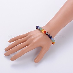 Natural Gemstone Stretch Chakra Bracelets&nbsp;BJEW-JB01686