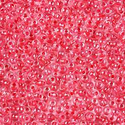 6/0 Transparent Inside Colours Glass Seed Round Beads&nbsp;X1-SEED-N006-004M