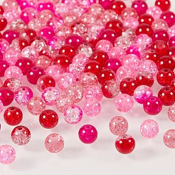 300Pcs 6 Colors Spray Painted Crackle Glass Beads&nbsp;CCG-SZ0001-11A
