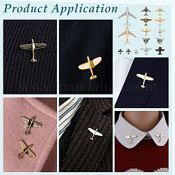 15Pcs 15 Styles Zinc Alloy Pin Brooches&nbsp;JEWB-PH0001-75