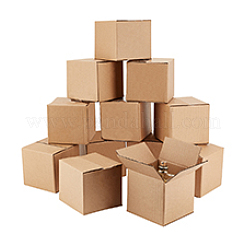 Square Kraft Paper Necklace Earring Storage Gift Boxes&nbsp;CON-WH0095-91