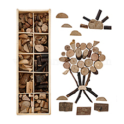 DIY Unfinished Wood Chip Craft Kits for Kid&nbsp;DIY-WH0816-016