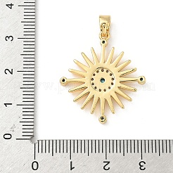 Brass Micro Pave Cubic Zirconia Pendants&nbsp;KK-F905-18G-03