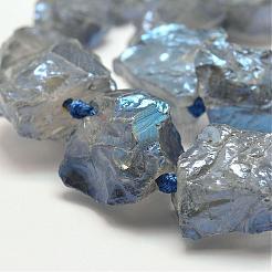 Electroplated Natural Quartz Crystal Beads Strands&nbsp;G-P267-01D