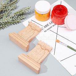 Natural Solid Wood Carved Onlay Applique Craft&nbsp;WOOD-WH0104-39