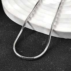 2MM 304 Stainless Steel Snake Chain Necklaces for Women Men&nbsp;STAS-V011-04D-P