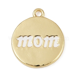 Mother's Day Brass Enamel Charms&nbsp;KK-R224-07G
