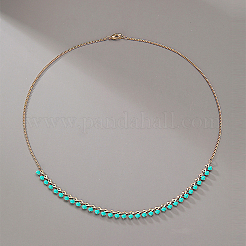 Chic Brass Enamel Link Chain Necklaces for Women&nbsp;BL9901