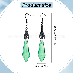 4 Pairs 4 Style Acrylic Imitation Gemstone Bullet Dangle Earrings&nbsp;EJEW-AN0003-96