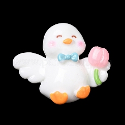 Cute Duck Opaque Resin Cabochons&nbsp;RESI-L038-07P-06