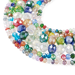 6 Strands 3 Styles Electroplate Glass Bead Strands&nbsp;EGLA-TA0013-70