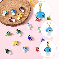 16Pcs 8 Colors Handmade Lampwork Pendants&nbsp;LAMP-FS0001-47