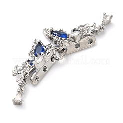 Brass Micro Pave Cubic Zirconia Slide Charms&nbsp;KK-G503-37P-02
