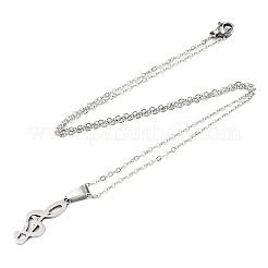 Non-Tarnish 201 Stainless Steel Pendants Necklaces&nbsp;NJEW-S105-JN720-45-1