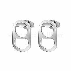 Oval 304 Stainless Steel Stud Earrings&nbsp;UI7518-2